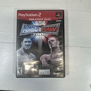 WWE Smackdown vs Raw 2006 PS2 CIB Sony PlayStation 2 1st Print Complete + Manual